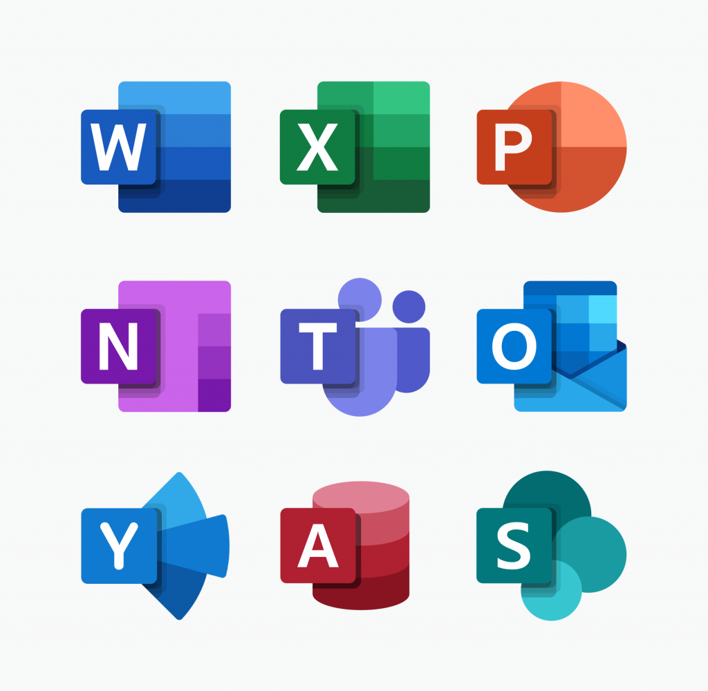 Arriba 65+ imagen office apps icons